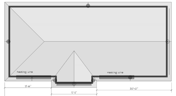 roof gutter floor plans regulating self cable cut deicing plan asphalt shingle installation
