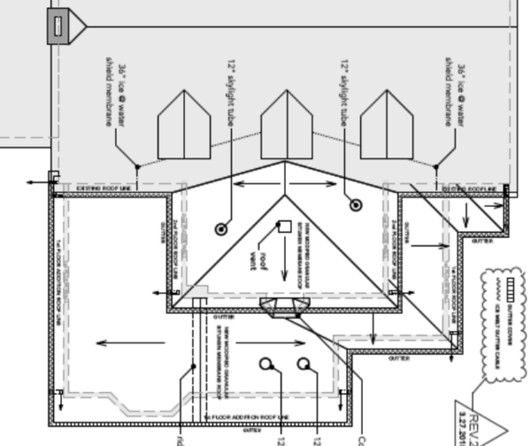 Roof and Gutter Floor Plans - Roof and Gutter Large #1 - Asphalt ...
