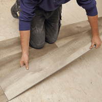 Installing beautiful simulated wood LVF