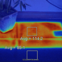 Image of trapped heat underneath flooring