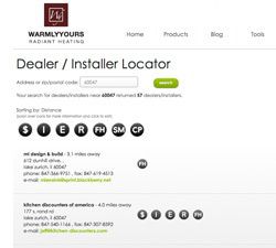 warmlyyours dealer installer locator