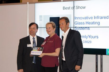 Julia & Thomas accept the Best In Show for Lava Panels