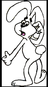 Cartoon drawing of Trix rabbit