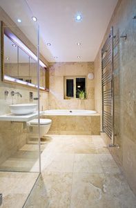 Heated towel warmers add style and comfort to any bathroom design.