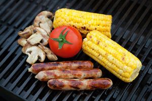 Delicious food on the grill